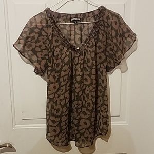 Express small sheer top